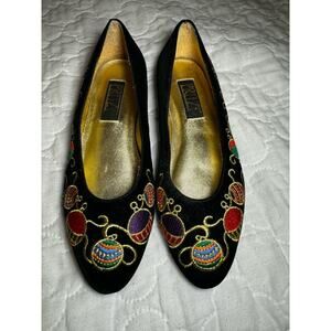 Pritzi Holiday Embroided Flats